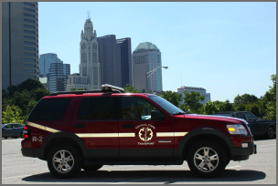 Critical Care Transport truck in Columbus
